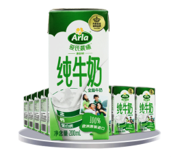 Arla 爱氏晨曦 德国原装进口 营养早餐 健身代餐 3.4g蛋白质 120mg原生高钙 全脂纯牛奶 200ml*24 整箱装 *4件