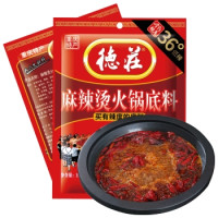 德庄 牛油麻辣烫火锅底料36度微辣 150g/袋 *4件
