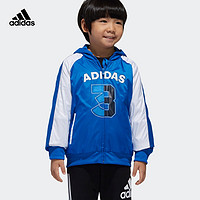 阿迪达斯官网adidas小童装训练梭织夹克外套DM7053 DU0215