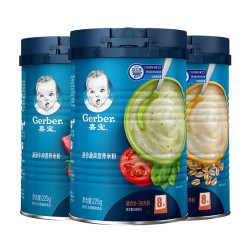 Gerber 嘉宝 蔬菜+牛肉+燕麦米粉 3段 225g*3罐