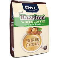 OWL 猫头鹰 三合一速溶白咖啡 榛果味 20g*50袋