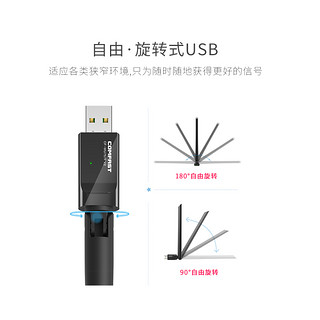 COMFAST WU757F免驱迷你增强版USB无线网卡台式机笔记本电脑WIFI接收器高增益天线无限网络发射器