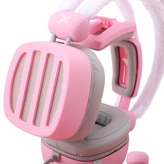 XIBERIA 西伯利亚 S21-pink 耳罩式头戴式有线耳机 粉色 USB口