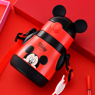 Disney 迪士尼 WD-3468 儿童吸管保温杯 红黑米奇  310ml