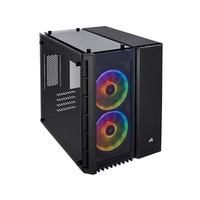 USCORSAIR 美商海盗船 CRYSTAL 280X RGB MINI-ITX机箱 半侧透 黑色