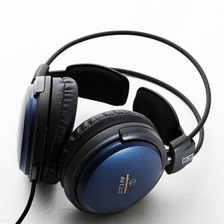 audio-technica 铁三角 ATH-A700X 耳罩式头戴式动圈有线耳机 黑蓝色 3.5mm