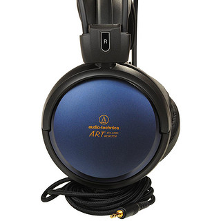 audio-technica 铁三角 ATH-A700X 耳罩式头戴式动圈有线耳机 黑蓝色 3.5mm