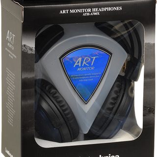 audio-technica 铁三角 ATH-A700X 耳罩式头戴式动圈有线耳机 黑蓝色 3.5mm