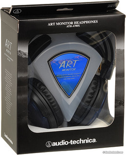 audio-technica 铁三角 ATH-A700X 耳罩式头戴式动圈有线耳机 黑蓝色 3.5mm