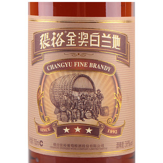 CHANGYU 张裕 三星金奖 白兰地  38%vo 700ml*6瓶