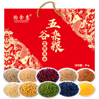 购食惠 杂粮礼盒 五谷杂粮 10种2000g（杂粮 粗粮 组合 团购 礼盒）