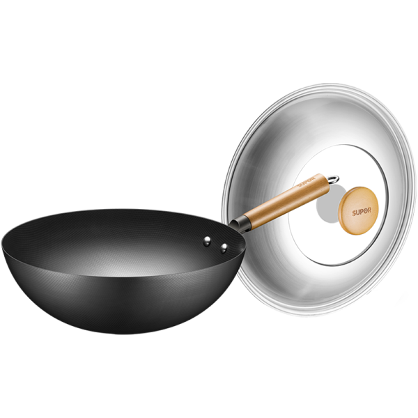 supor苏泊尔ec32rf02炒锅32cm不粘无涂层精铁