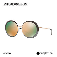 EMPORIO ARMANI/阿玛尼 混色圆框亮光女款时尚太阳墨镜 0EA2044