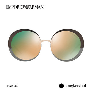 EMPORIO ARMANI/阿玛尼 混色圆框亮光女款时尚太阳墨镜 0EA2044