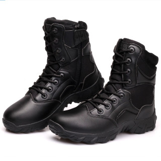 3515强人高帮军靴特种兵作战靴美式战靴拉链皮靴户外登山靴男靴