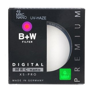 B+W专营店 49mm XS-PRO MRC NANO UV镜 49 滤镜 超薄UV