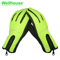 户外登山骑行钓鱼防滑雪手套男女触屏耐磨防水风保暖全指抓绒冬季