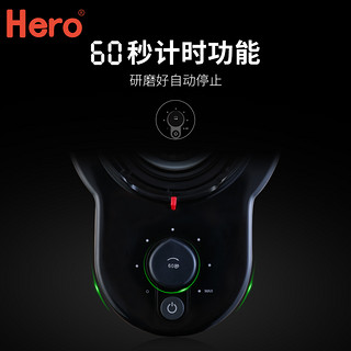 hero电动磨豆机咖啡磨粉机研磨机商用家用意式半自动专业磨豆器具