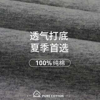 七匹狼男士背心纯棉汗衫男夏季运动跨栏老人内穿上衣打底吸汗潮 175(XL) 98795三件盒装（1黑+1白+1灰）