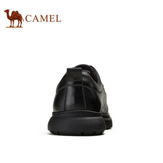 骆驼（CAMEL） 商务正装软底时尚休闲系带通勤皮鞋男 A032155470 黑色 43