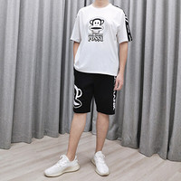 Paul Frank/大嘴猴 20年夏季男款短袖T恤宽松圆领套头休闲运动T恤男 白色 XL