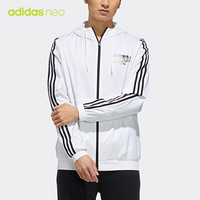 阿迪达斯官网 adidas neo M FAVES WB 男装运动外套FP7326 白 A/XS(170/88A)