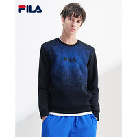 FILA 斐乐官方 男子套头卫衣2020秋季新款星空印花休闲时尚卫衣男 正黑色-BK 185/104A/XXL