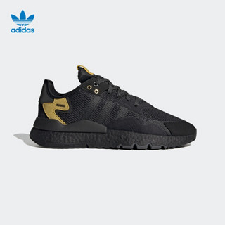 阿迪达斯官网 adidas 三叶草 NITE JOGGER 男女鞋经典运动鞋FW6148 黑/金 37(230mm)