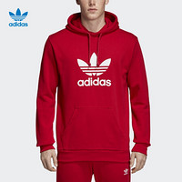 阿迪达斯官网adidas 三叶草 TREFOIL HOODIE男装经典运动服连帽套头衫DX3614 如图 M