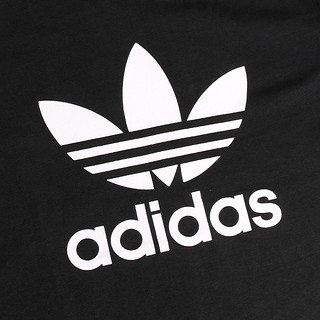 adidas Originals Trefoil T-shirt 男士运动T恤 CW0709 黑色/白色  L