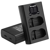 KingMa 劲码 EN-EL15 相机电池充电器 双槽 黑色
