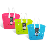 CHAHUA 茶花 手提塑料收纳篮