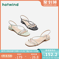 热风女鞋2020年夏季新款女士平跟仙女风时尚休闲凉鞋H52W0623 *12件