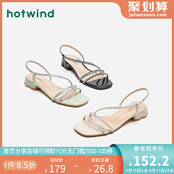 热风女鞋2020年夏季新款女士平跟仙女风时尚休闲凉鞋H52W0623 *12件