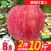 新鲜红富士苹果水果冰糖心5斤好吃的一整箱陕西平果京东生鲜萍果 5斤装 *2件