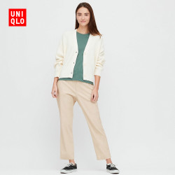 UNIQLO 优衣库 424939 女士麻棉窄口裤
