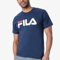 FILA 斐乐 印花logo男士T恤