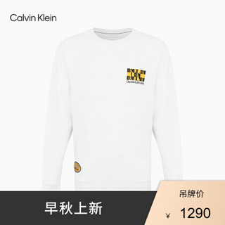 CK Jeans 2020秋冬款 男装滑板LOGO时尚休闲卫衣 J316702 YAF-白色 M