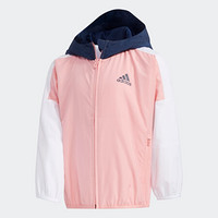 阿迪达斯官网adidas 小童装训练运动梭织夹克外套FM9727 荣耀粉/学院藏青蓝 128CM