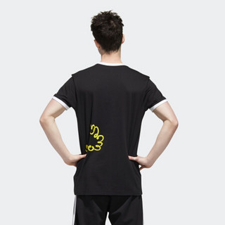 阿迪达斯官网 adidas neo Disney唐老鸭男装运动短袖GJ5632 黑色/白 A/2XL(185/108A)