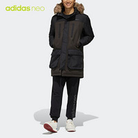 阿迪达斯官网adidas neo 男装冬季运动羽绒服EI4393 黑色/黑色/固态灰 A/3XL(190/112A)