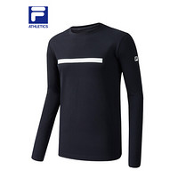 FILA ATHLETICS 斐乐男子 长袖T恤 2020秋季新款运动训练上衣男 RD宝蓝-NV 185/104A/XXL