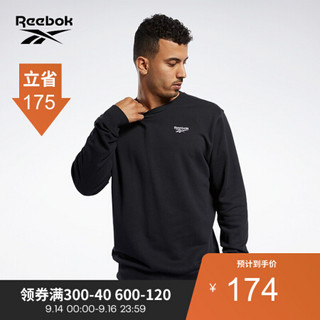 Reebok锐步 运动经典CL F SMALL VECTOR CREW男子长袖T恤套头衫 FM3972_黑色 A/2XL