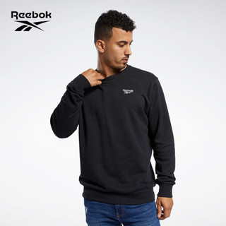 Reebok锐步 运动经典CL F SMALL VECTOR CREW男子长袖T恤套头衫 FM3972_黑色 A/2XL