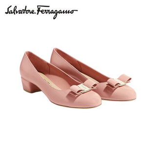 菲拉格慕(Salvatore Ferragamo) 20ss春夏女士淡粉红色牛皮革高跟鞋 0723348_1D _ 60(送女友 送礼)