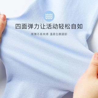 Langsha 浪莎 儿童秋裤男童纯棉单件儿童衬裤中大童棉毛裤薄款保暖裤 蓝色 130（建议身高120-130）