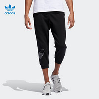 阿迪达斯官方 adidas 三叶草 SPIRIT 3/4 PANT 男子七分裤DZ9136 黑色/白 L(参考身高:185~188CM)