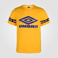 UMBRO 茵宝2020年春季新款幻彩系列男子休闲运动短袖T恤 UI201AP2537-233黄色 XL