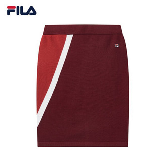 FILA 斐乐官方女子半身裙半身裙女半身裙（922预售） 葡萄红-WI 180/78A/XXL