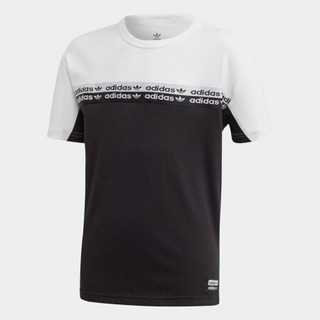 adidas ORIGINALS TEE 男童短袖T恤 FM4388 黑/白 140cm